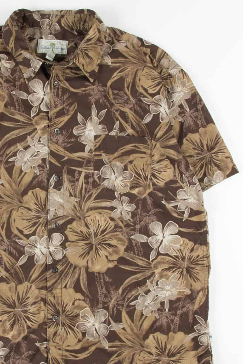 Brown Floral Vintage Hawaiian