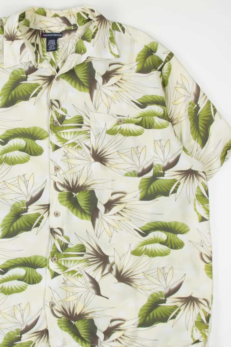 Pastel Yellow Leaves Hawaiian Shirt