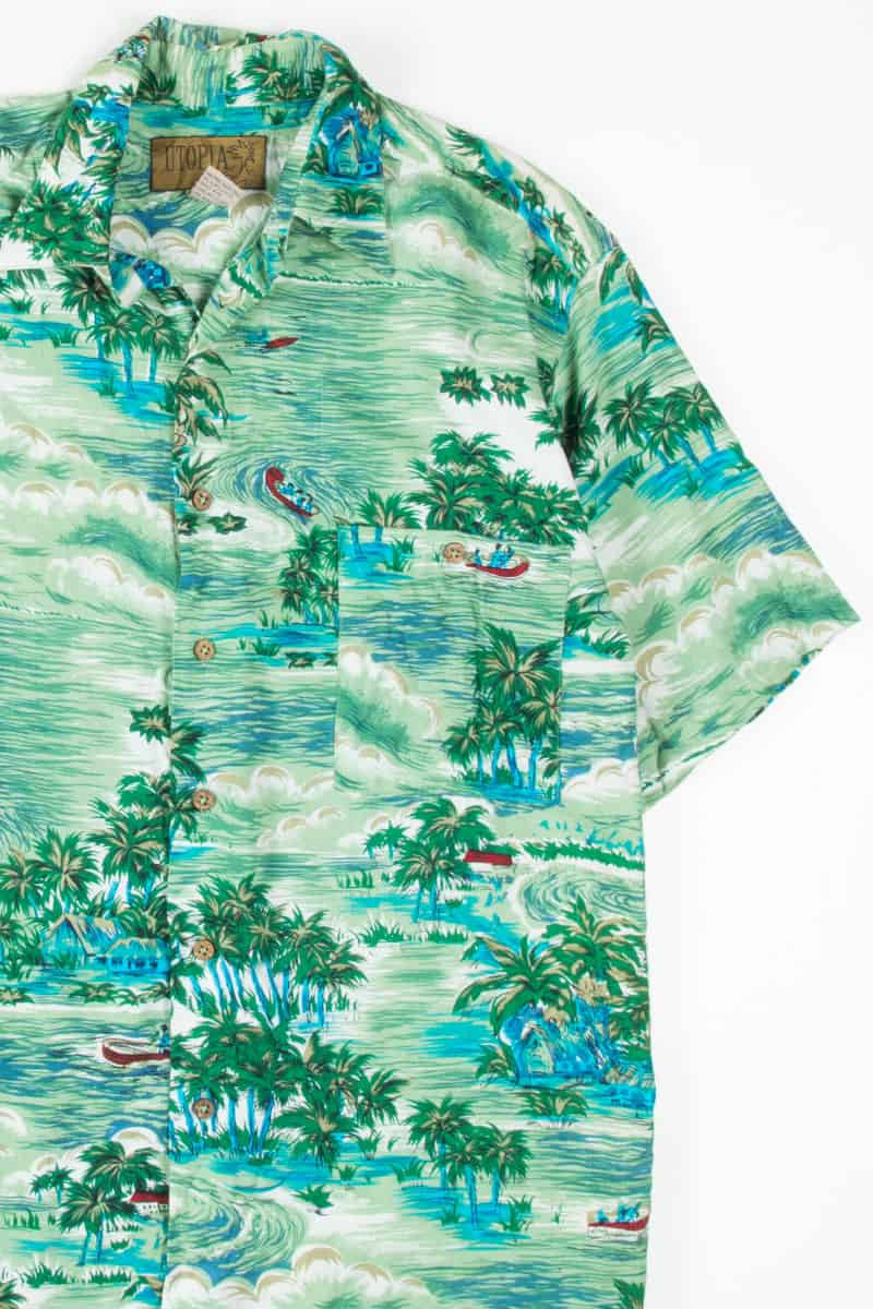 Green Ocean Boating Hawaiian Shirt