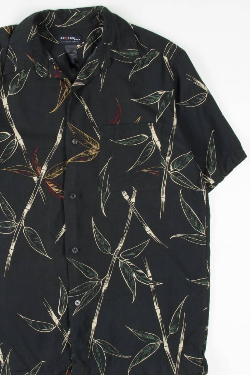 Black Bamboo Poles Hawaiian Shirt