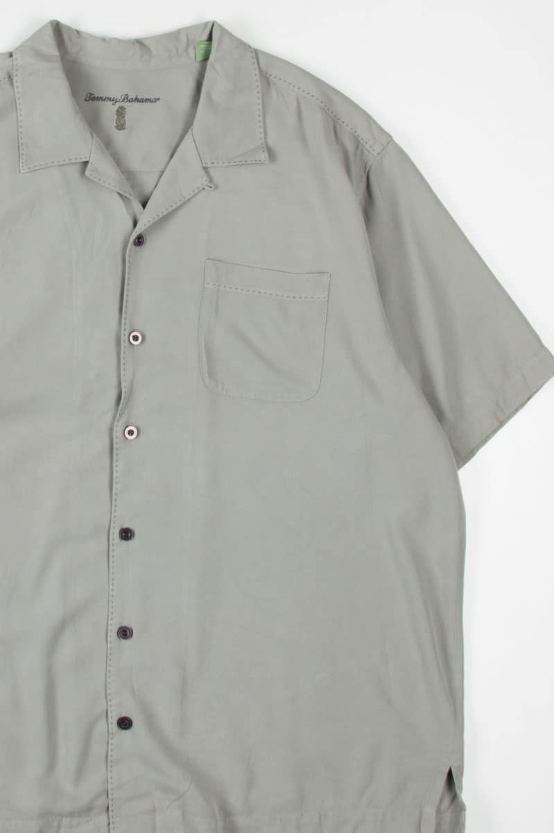 Grey Silk Tommy Bahama Hawaiian Shirt