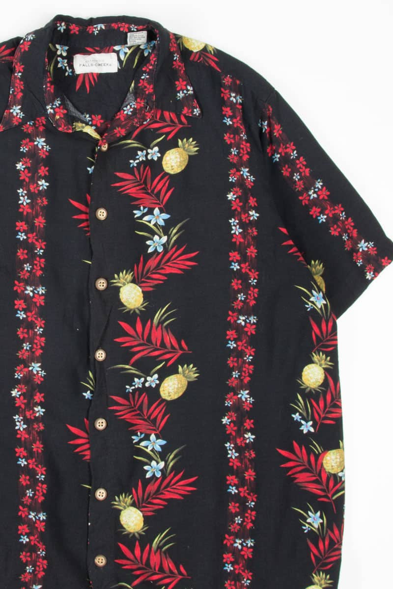 Black & Red Pineapple Hawaiian Shirt