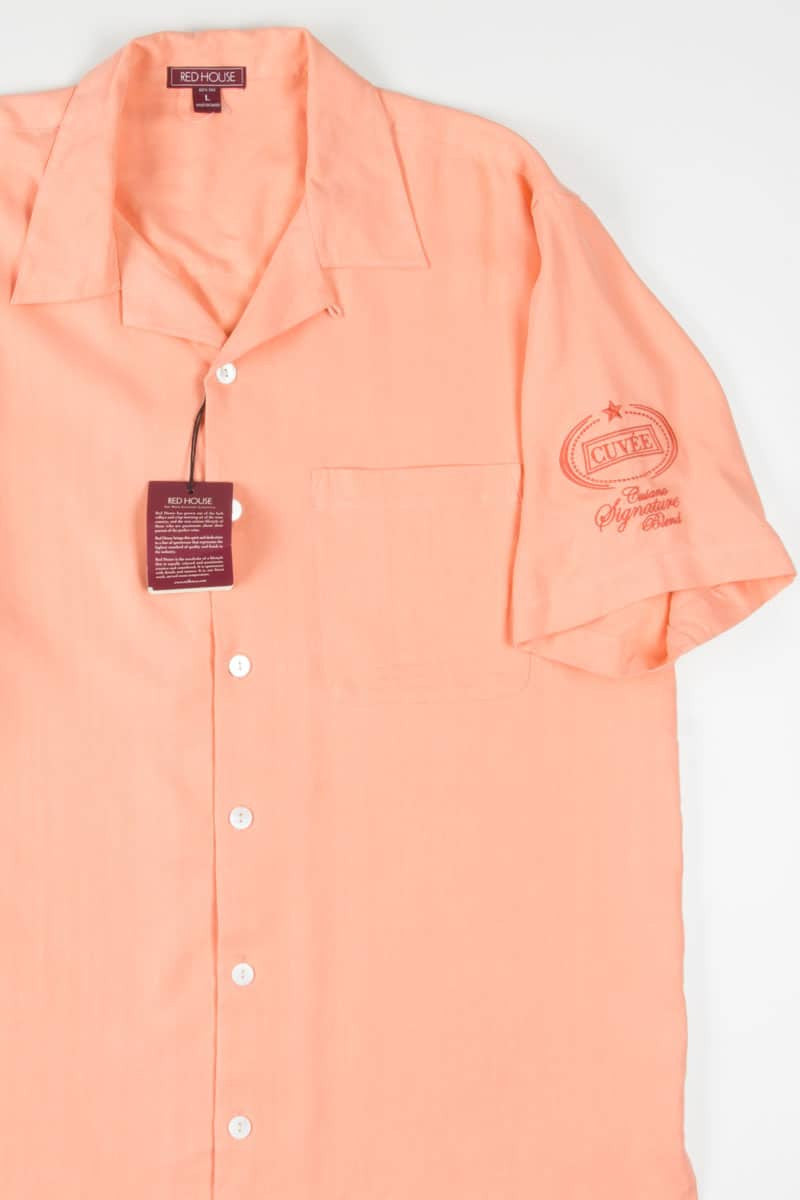 Deadstock Peachy Pink Knit Silk Hawaiian 2