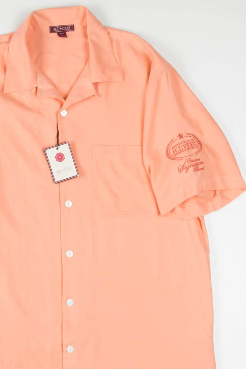 Deadstock Peachy Pink Knit Silk Hawaiian 4