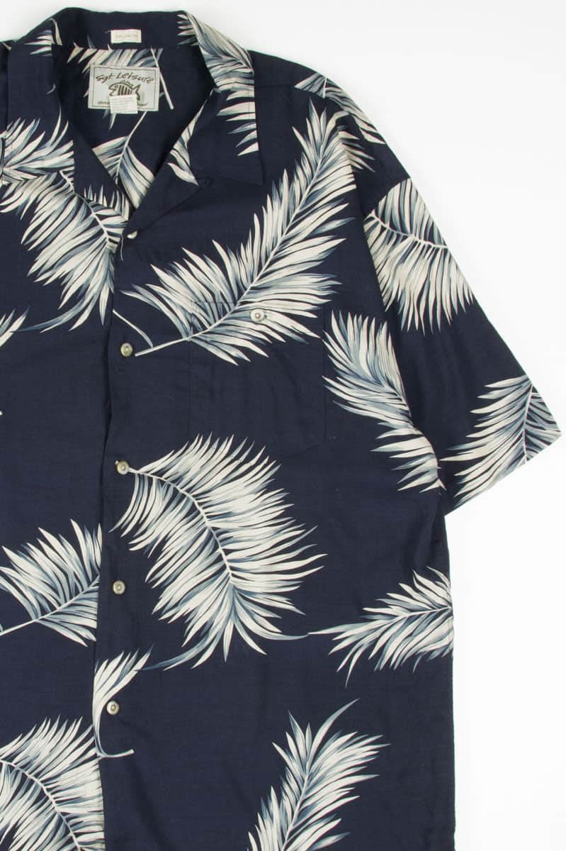 Black Palm Fronds Hawaiian Shirt 2