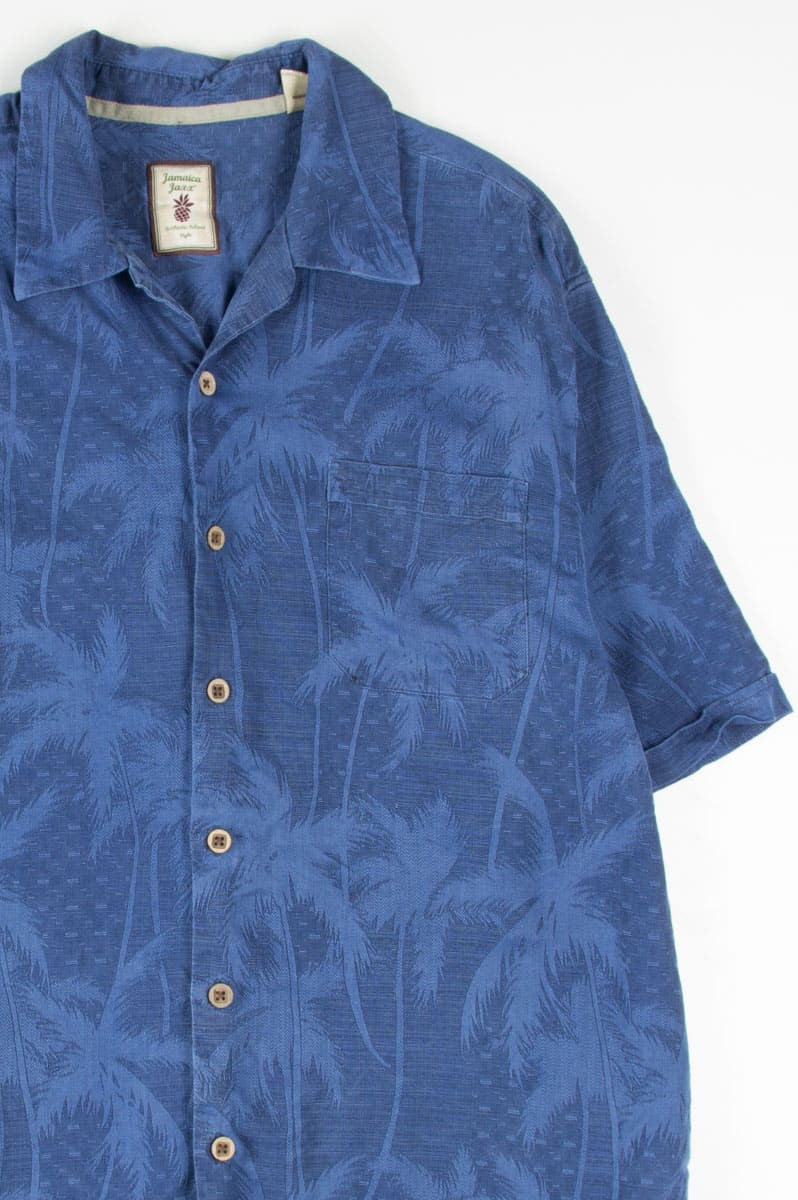 Hannay Blue Tartan Vintage Leaves Hawaiian Shirt