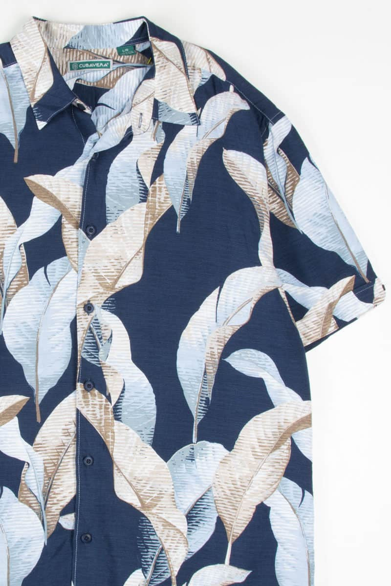 Large Blue Leaves Hawaiian Shirt