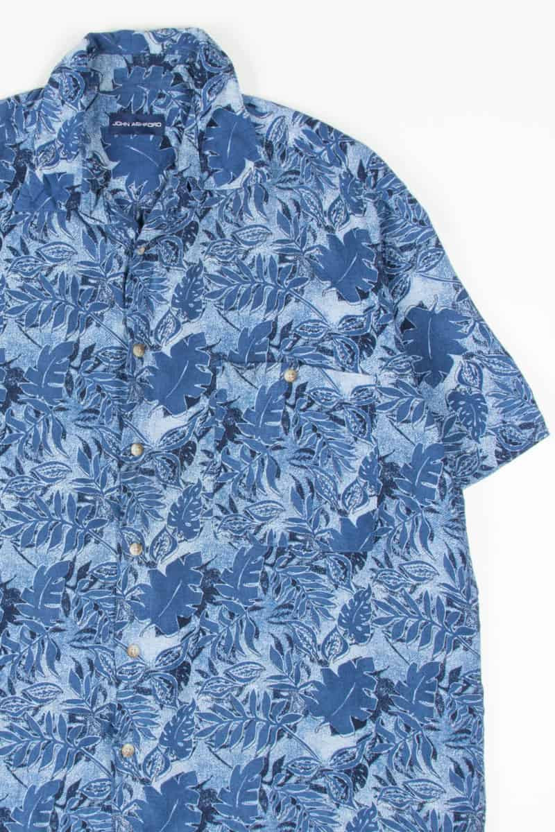 Blue Leaves Hawaiian Shirt 1
