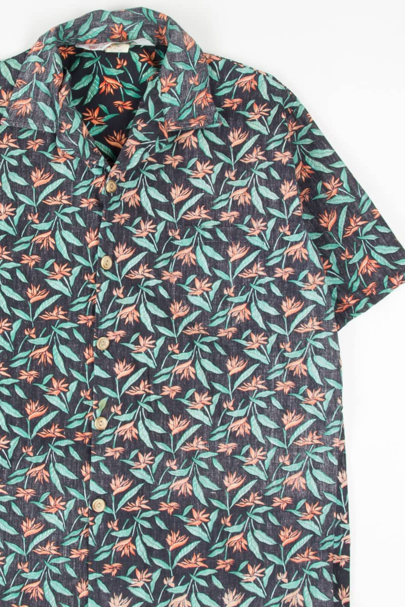 Vintage Bird of Paradise Print Hawaiian Shirt 1815