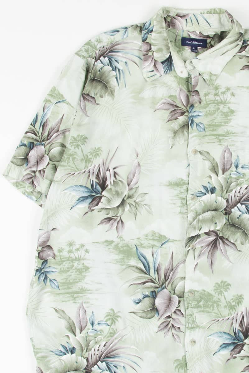 Distressed Green Hawaiian Shirt 1854