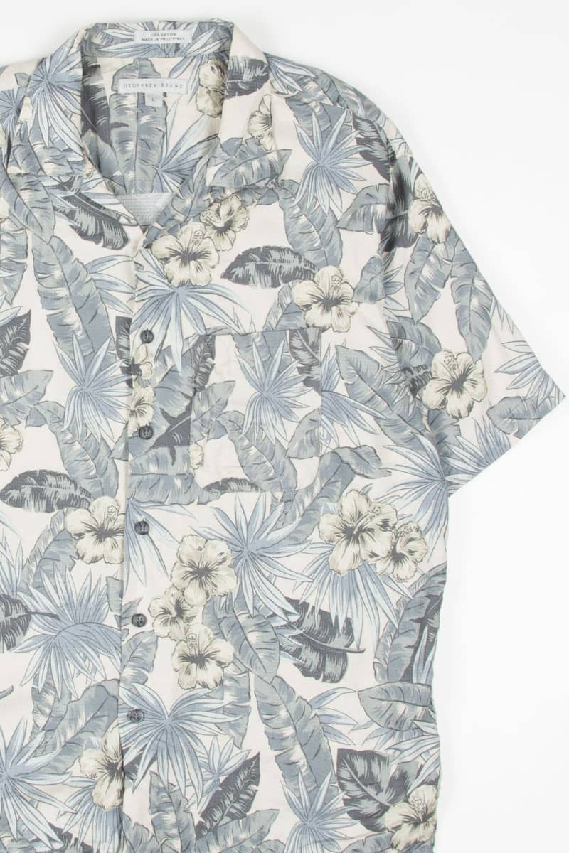 Steel Grey Floral Hawaiian Shirt 1855