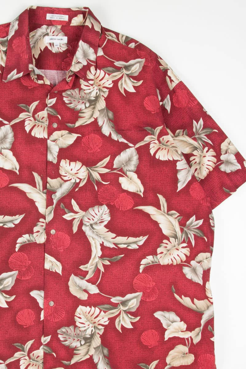 Red Shadowed Shells Hawaiian Shirt 1861