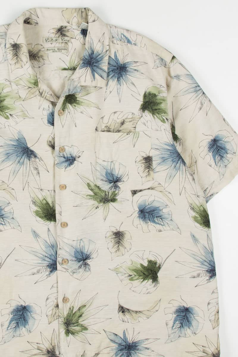 Leaf Sketches Silk Hawaiian Shirt 1911