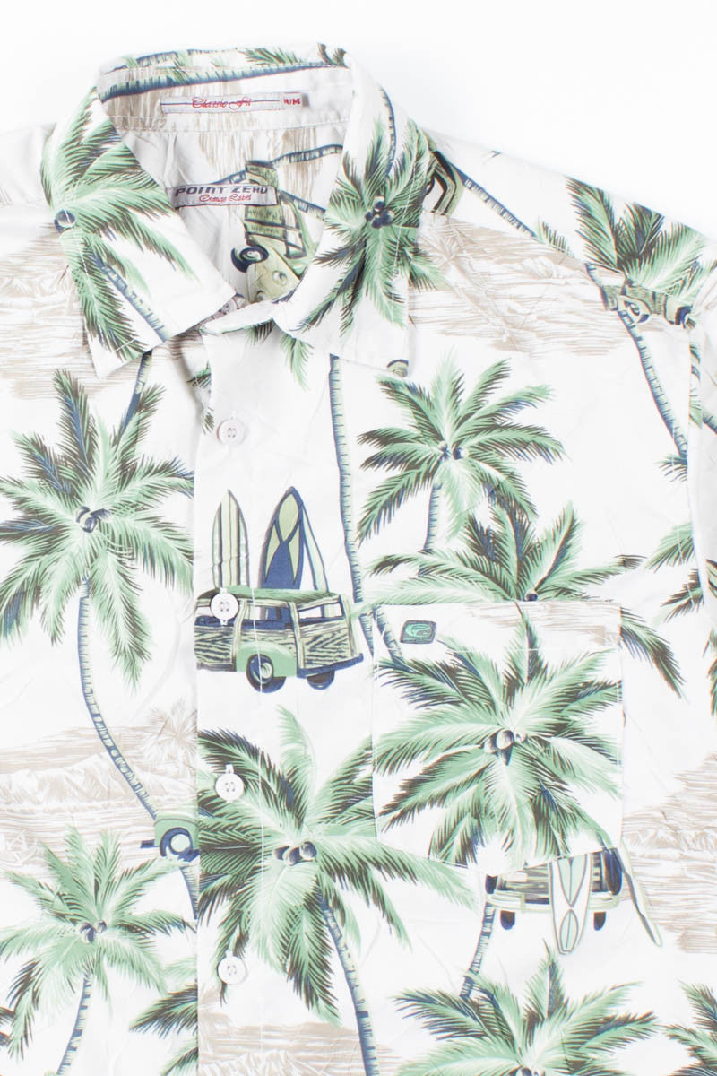 Green Car and Boards Vintage Hawaiian