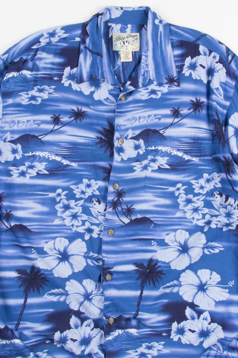 Big Dogs Hibiscus Vintage Hawaiian