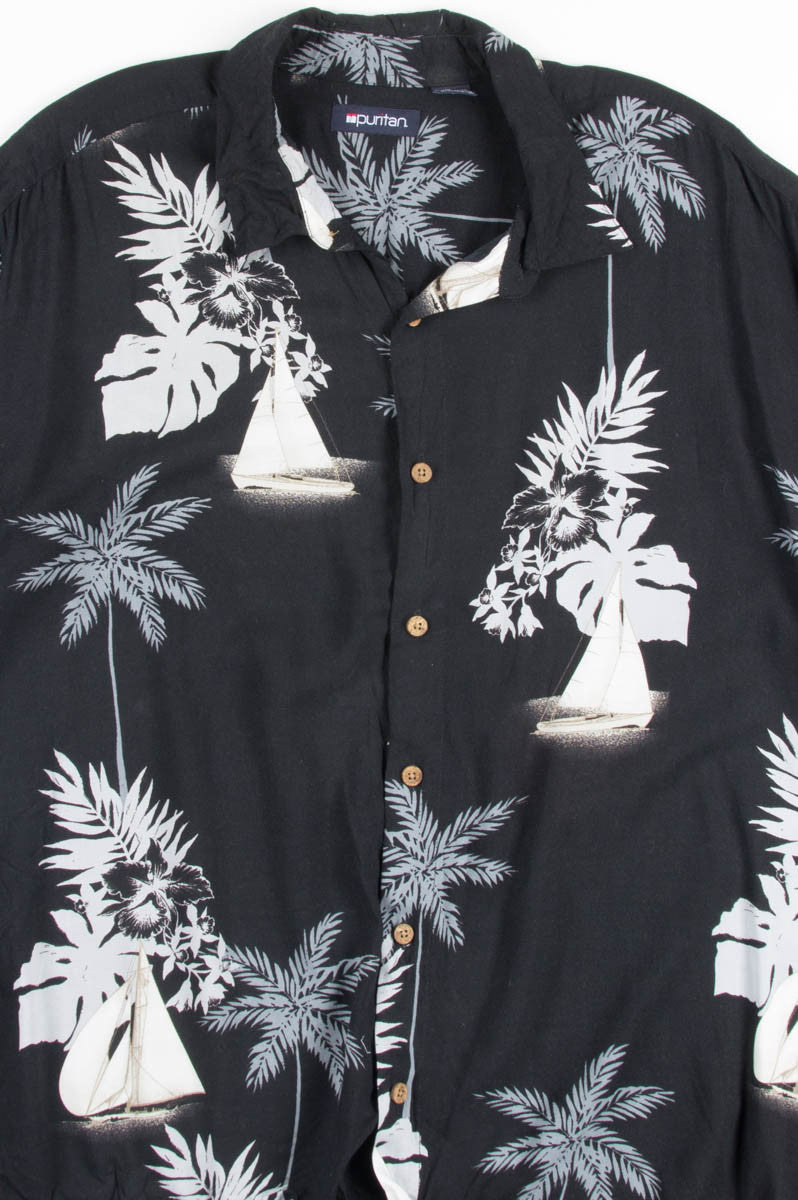 Black Sail Boat Vintage Hawaiian