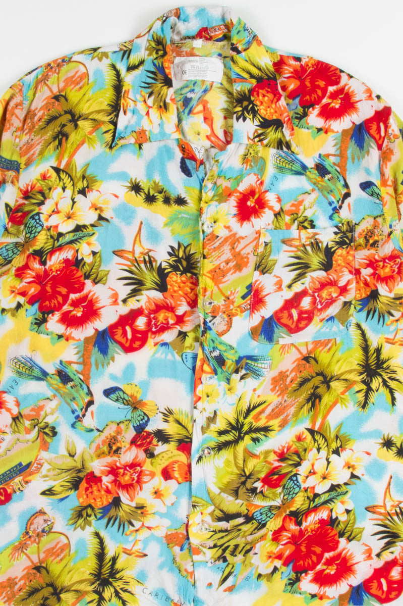 Butterfly Floral Vintage Hawaiian