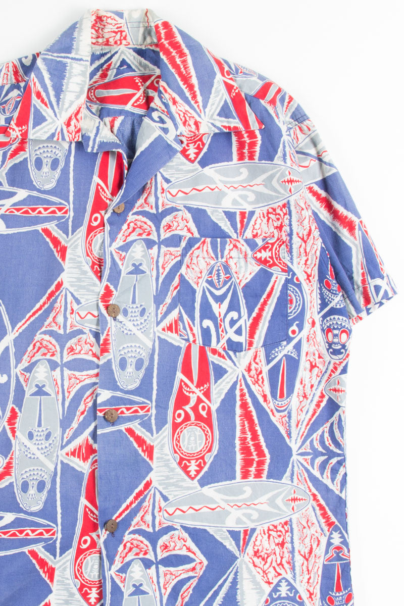 Blue & Red Surfboards Vintage Hawaiian