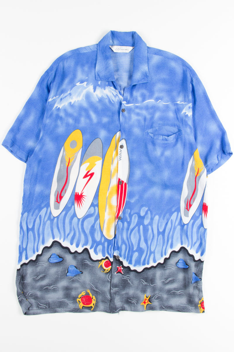 Beach & Surfboards Vintage Hawaiian