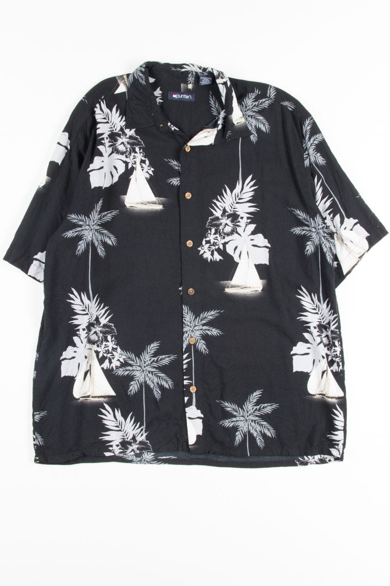 Black Sailboat Vintage Hawaiian