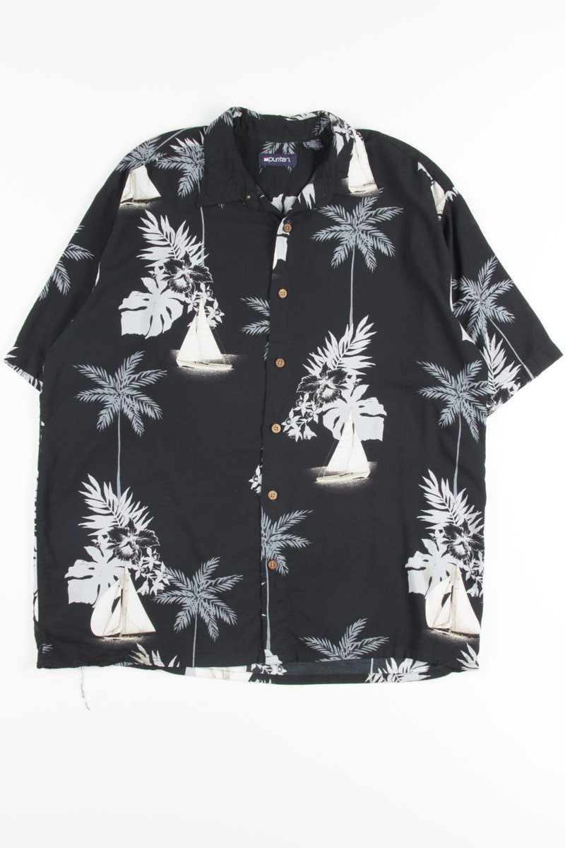 Black Sailboat Vintage Hawaiian 1