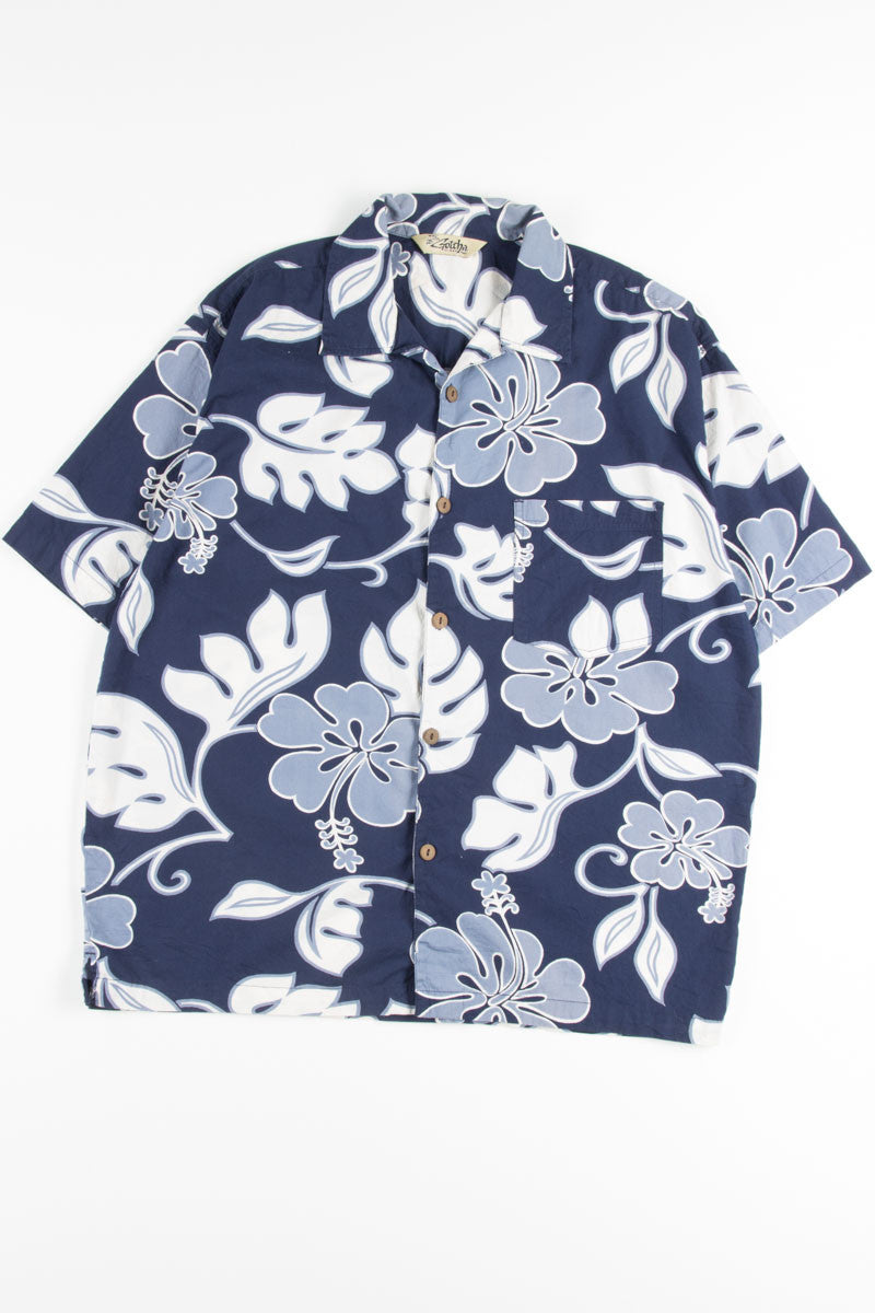 Blue Floral Vintge Hawaiian 3