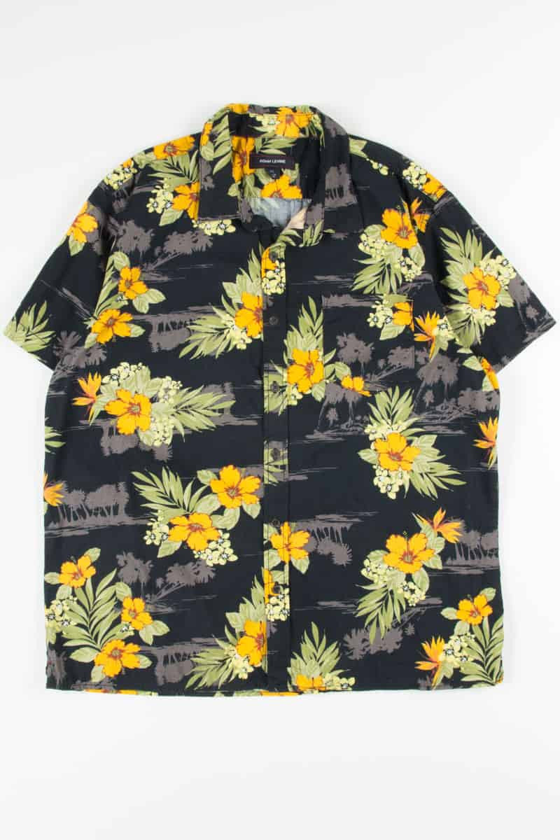 Black Hibiscus Vintage Hawaiian 4