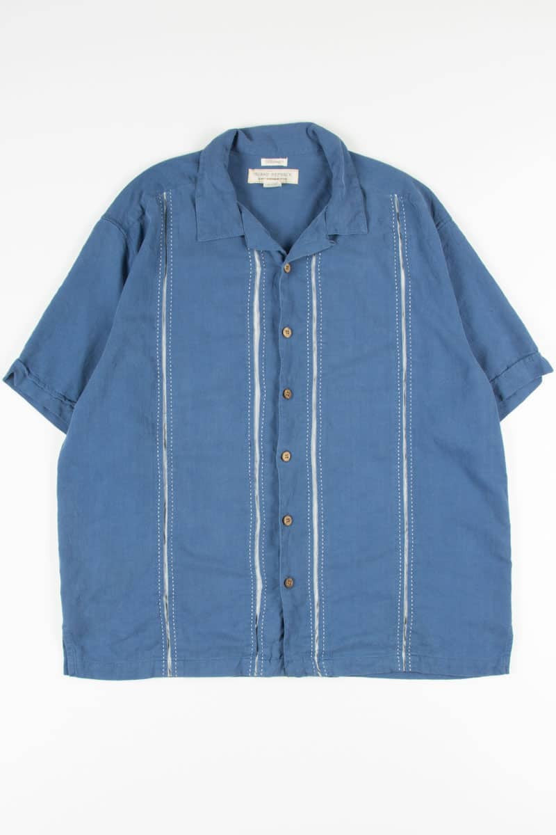 Blue Bowling Stripes Vintage Hawaiian 1