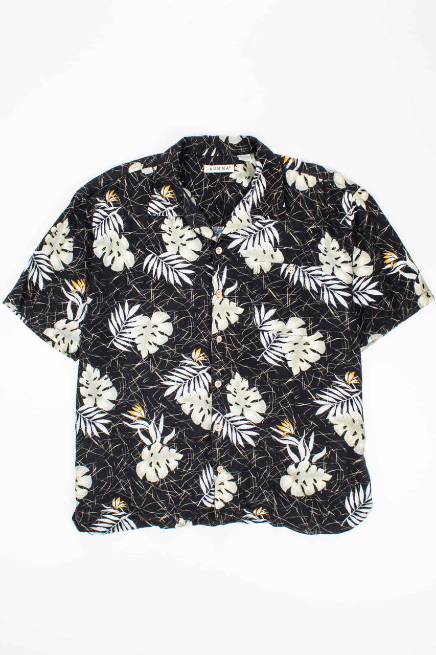 Palm Printed Soft Hawaiian Shirt