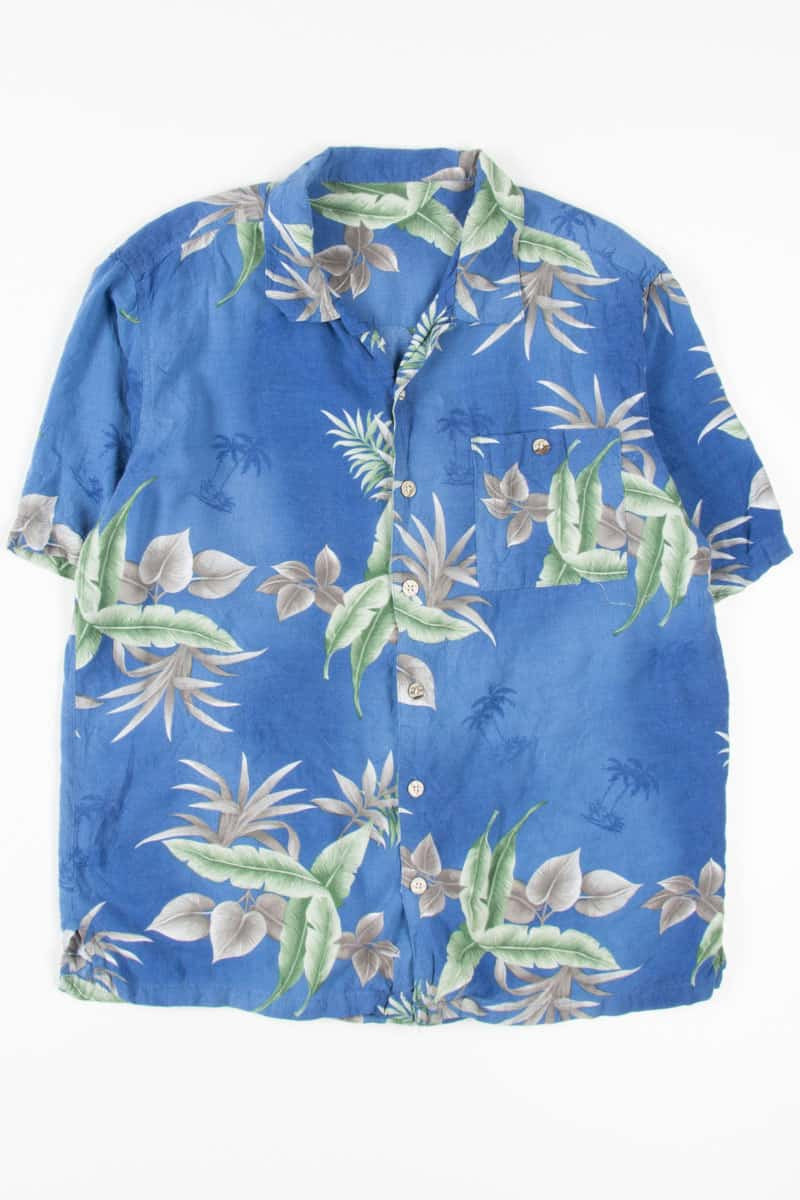 Blue Leaves Hawaiian Shirt