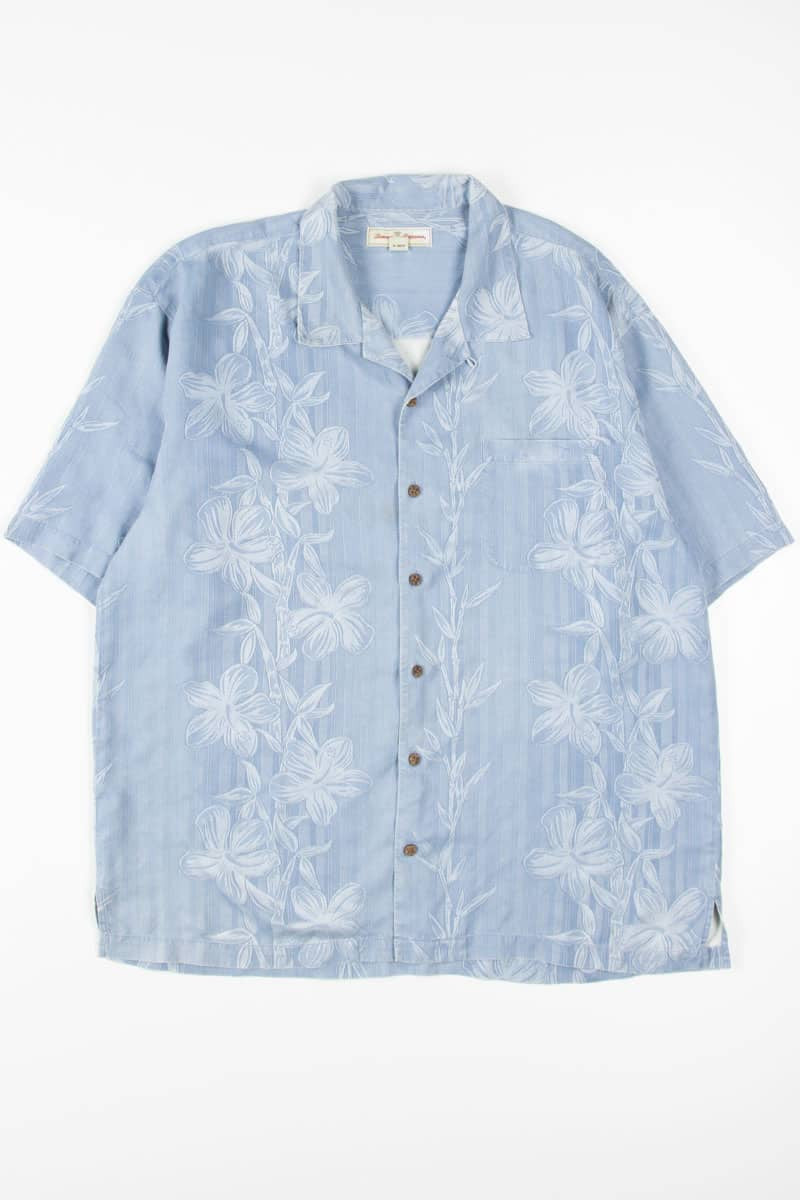 Blue Tommy Bahamma Floral Stripe Hawaiian Shirt