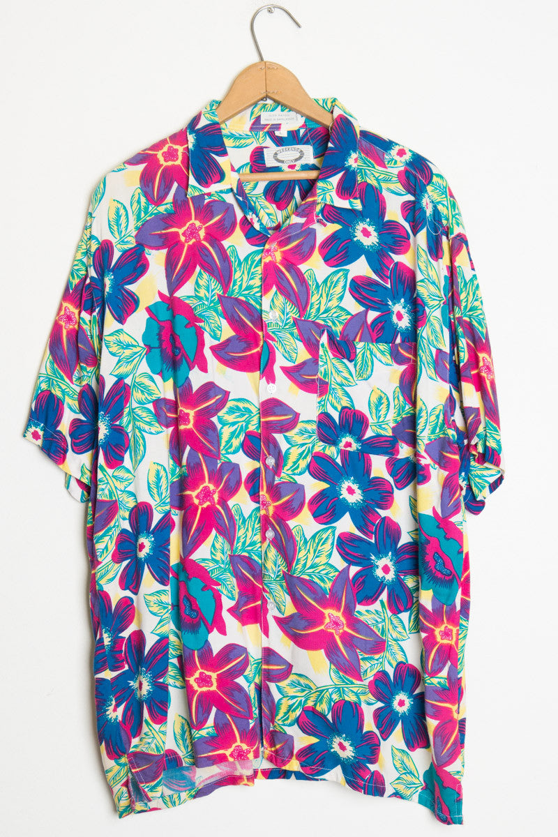 Bright Floral Vintage Hawaiian Shirt