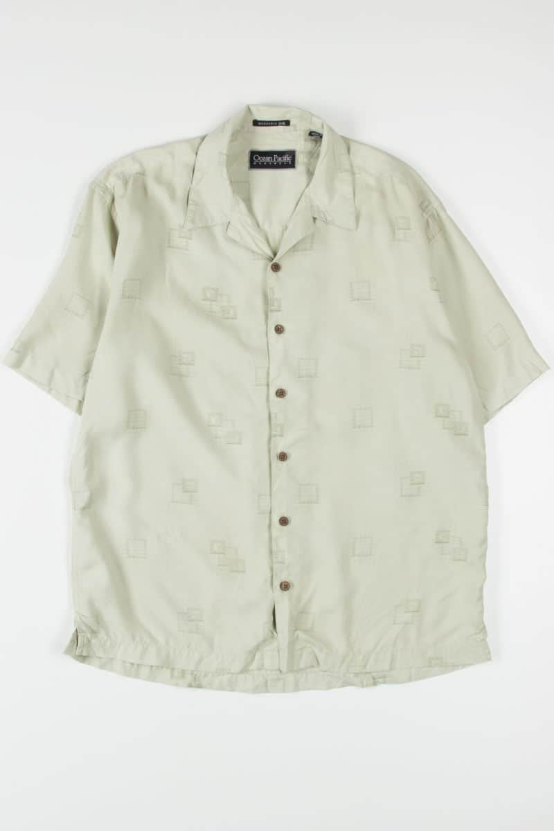 Green Squares Hawaiian Shirt