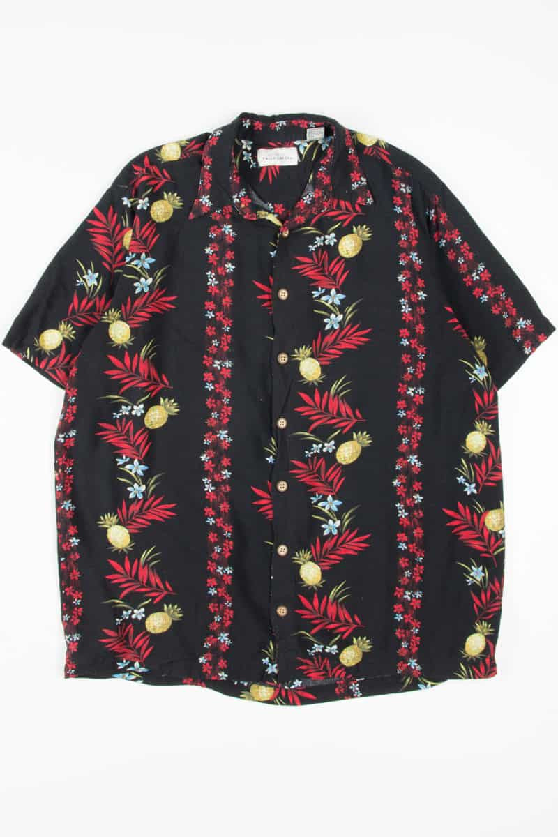 Black & Red Pineapple Hawaiian Shirt