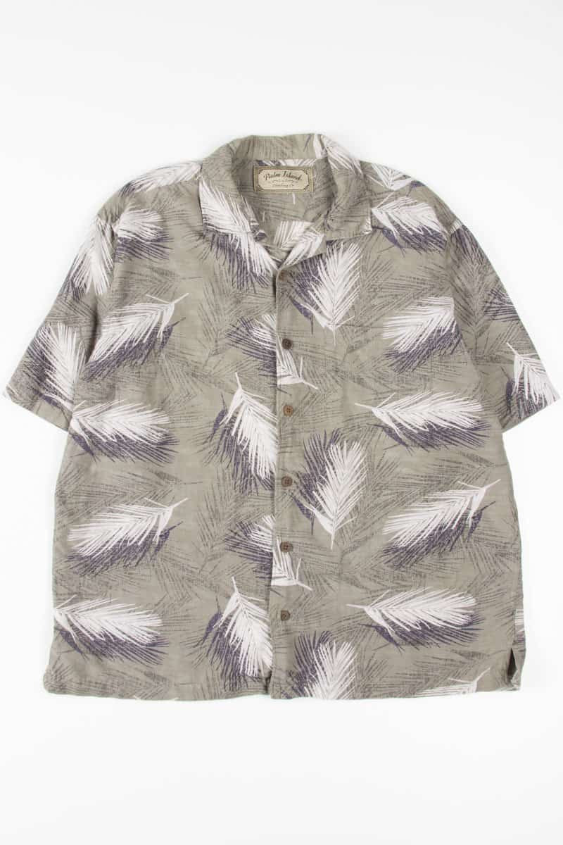 Olive Palm Leaves Hawaiian Shirt