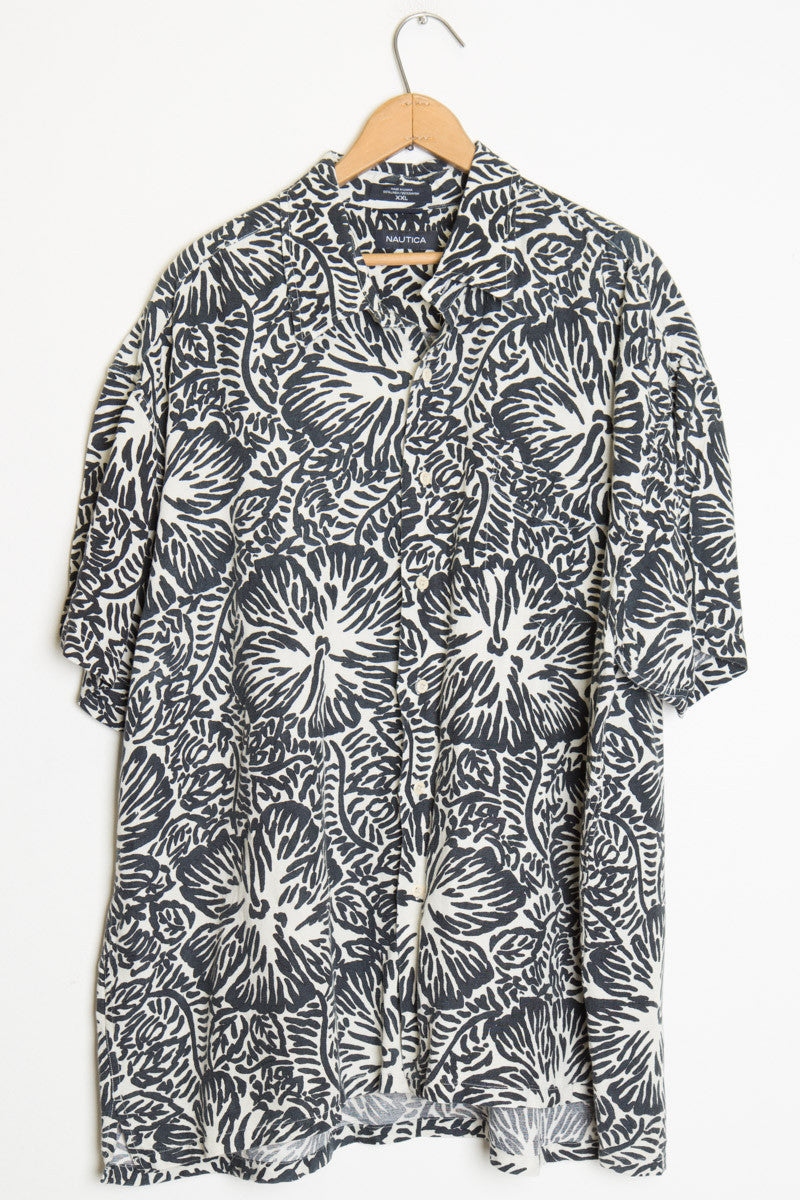 Hibiscus Outlines Vintage Hawaiian Shirt