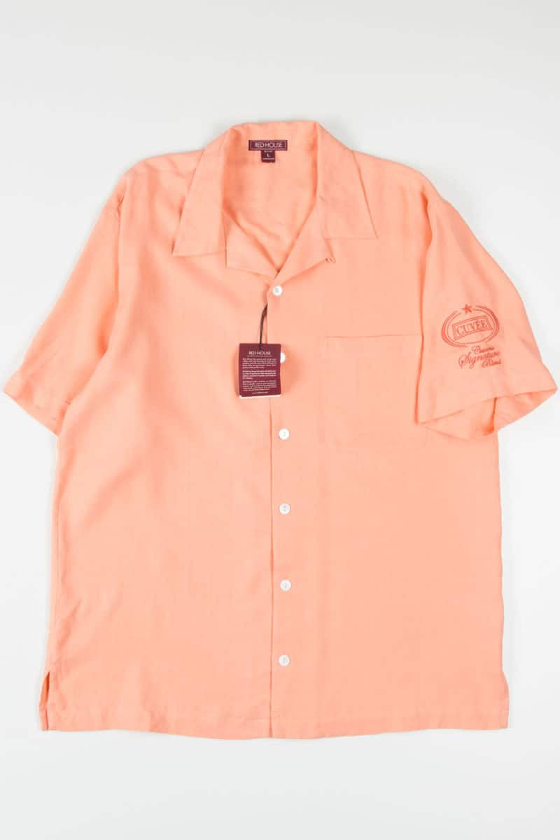 Deadstock Peachy Pink Knit Silk Hawaiian 2