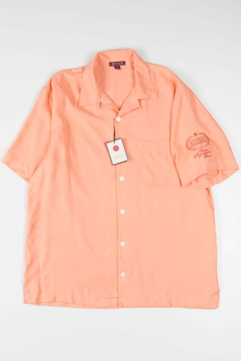 Deadstock Peachy Pink Knit Silk Hawaiian 4