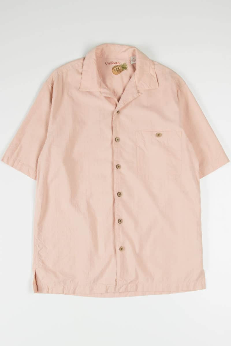 Blush Textured Stripes Hawaiian Shirt