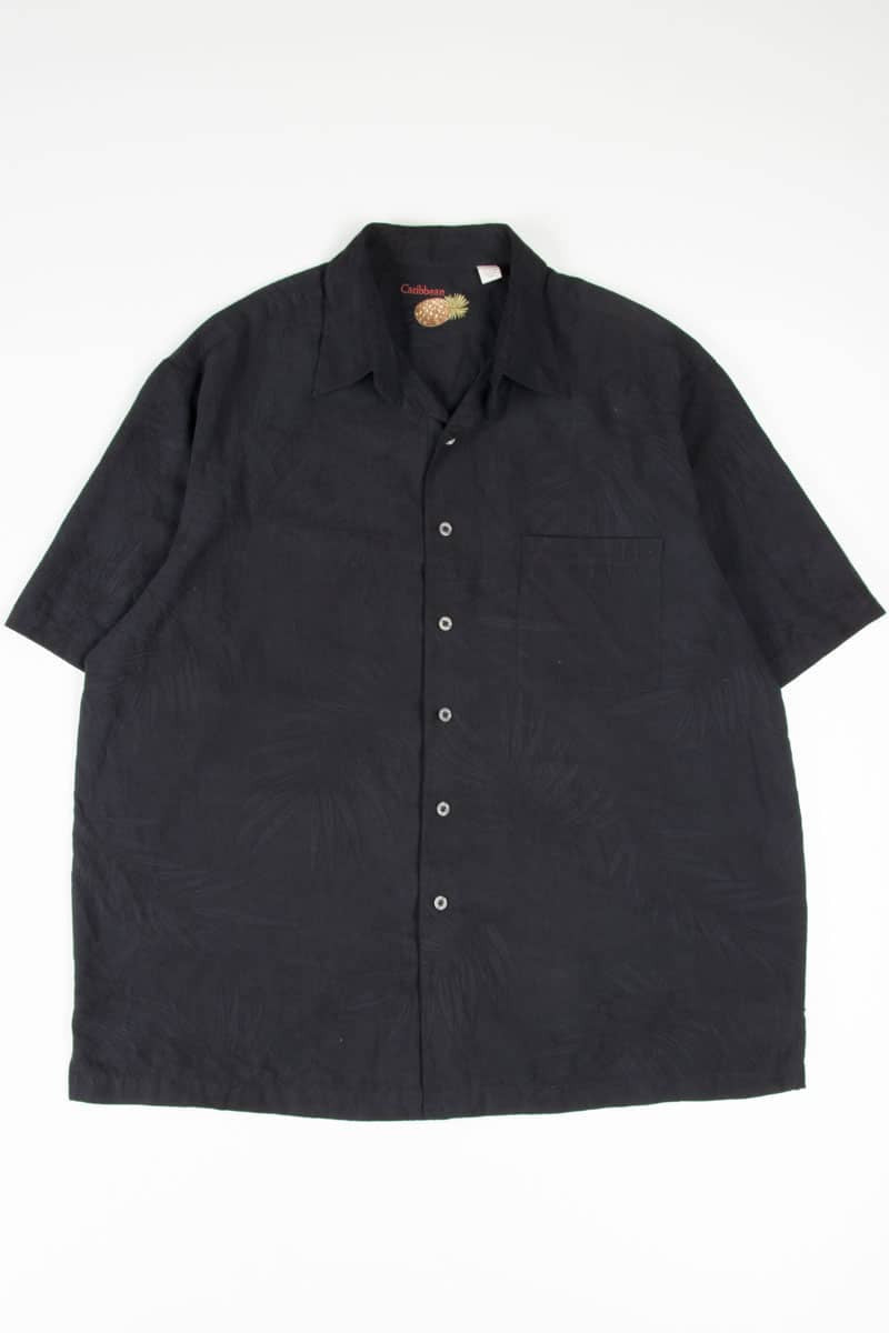 Black Palm Fronds Hawaiian Shirt