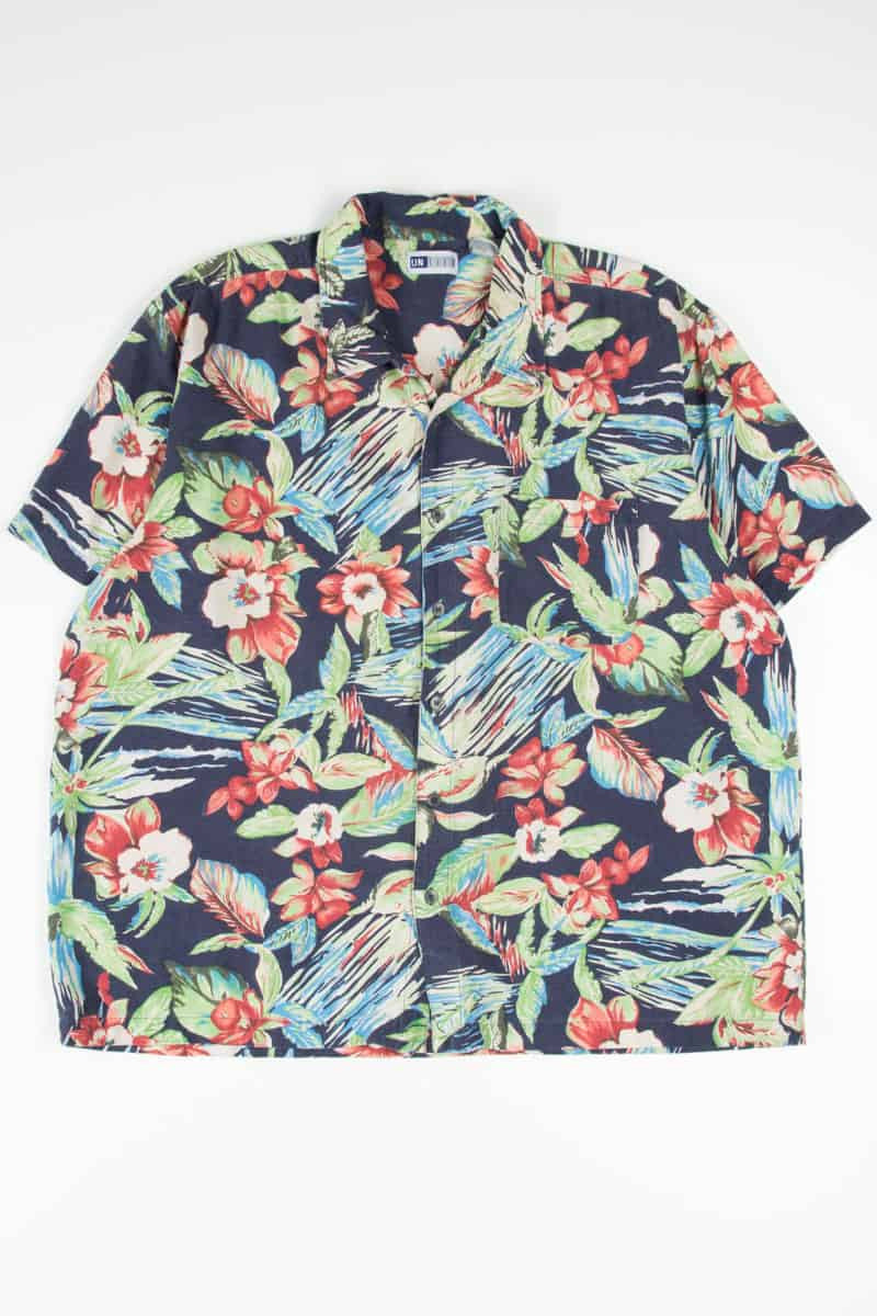 Retro Floral Silk Hawaiian Shirt