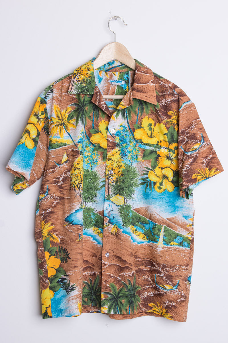 Surfer's Beach Vintage Hawaiian