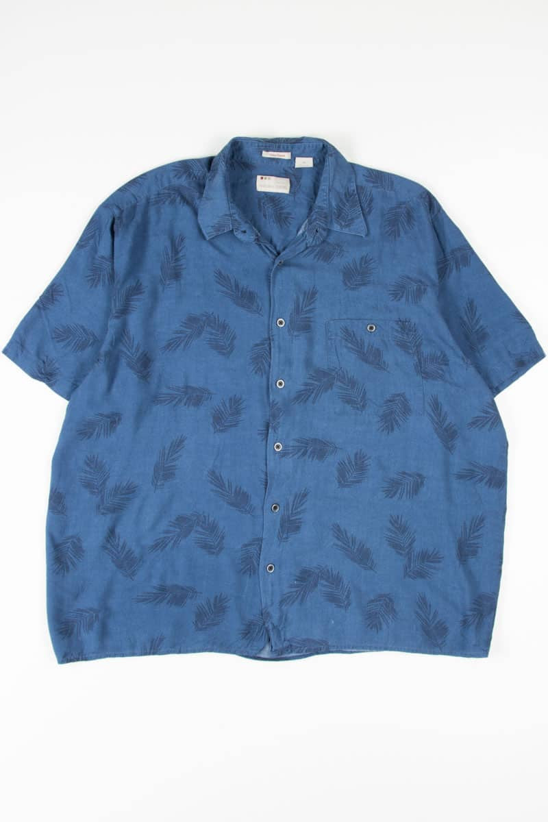 Blue Palm Fronds Hawaiian Shirt