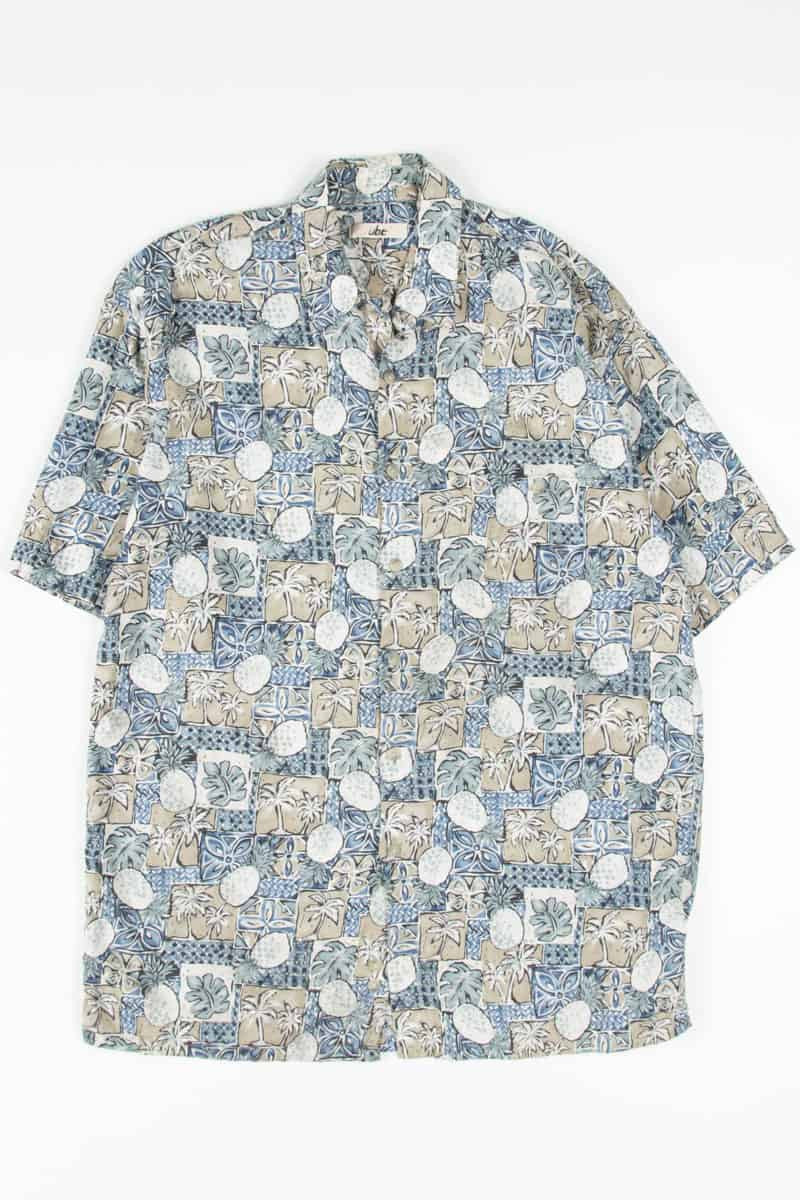 Pineapple Checkered Print Hawaiian Shirt
