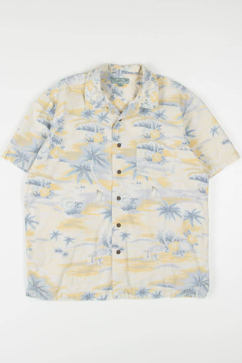 Yellow Sailboat Beach Hawaiian Shirt 1797