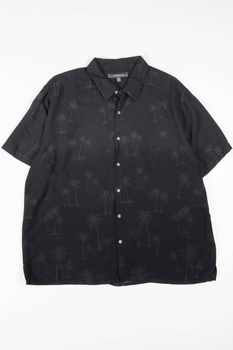 Black Palm Trees Hawaiian Shirt 1828