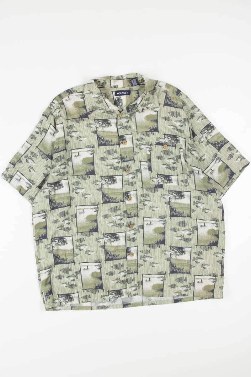 Green Lake Fish Hawaiian Shirt 1885