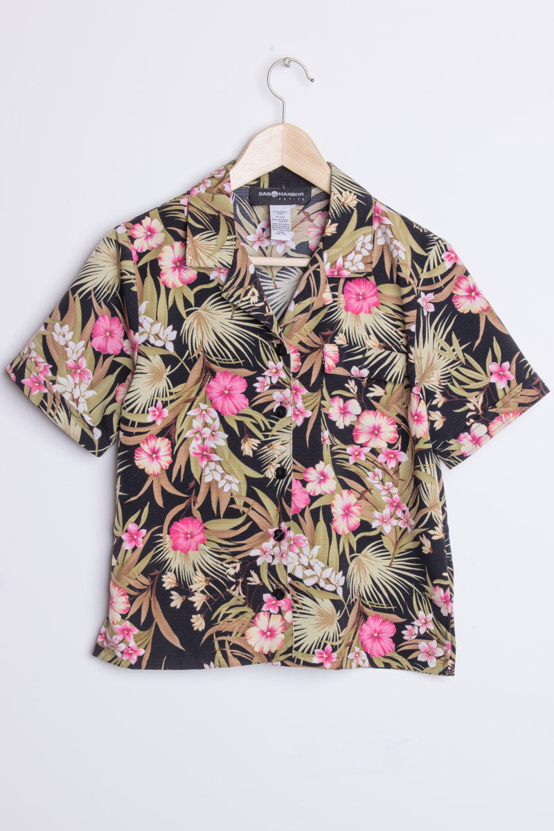 Black & Pink Vintage Hawaiian