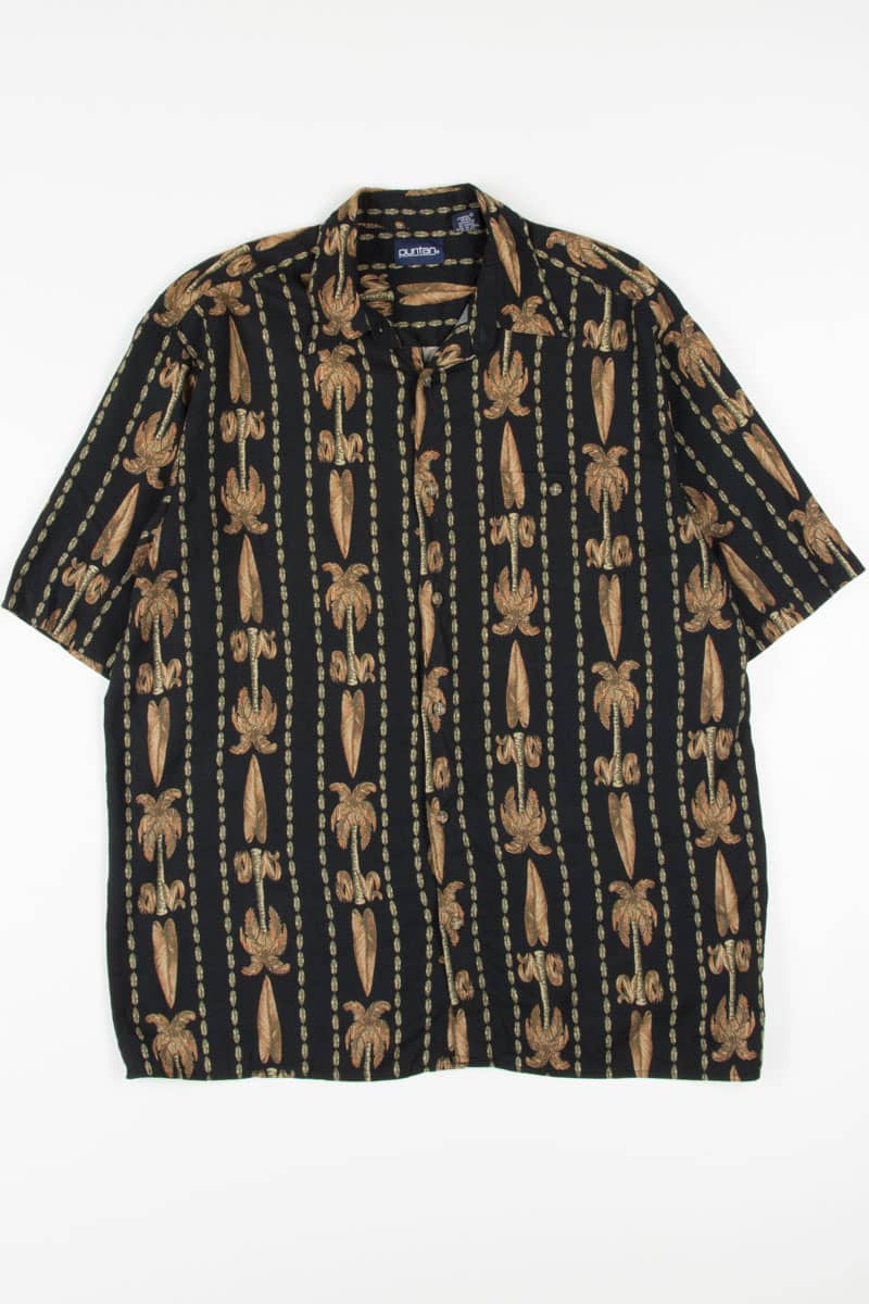 Striped Palm Leaves Hawaiian Shirt 1929
