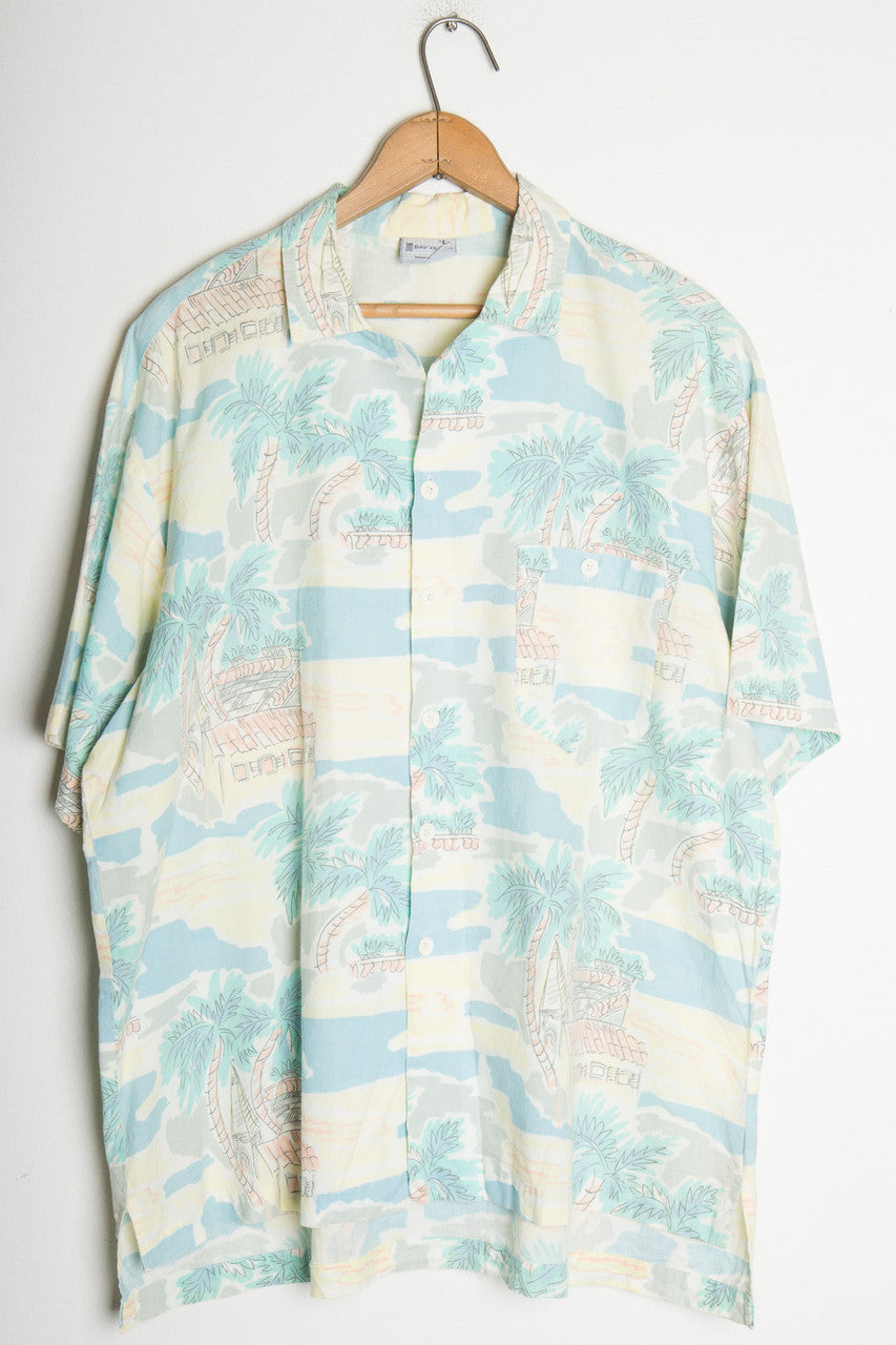 Pastel Yellow Vintage Hawaiian